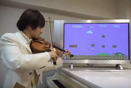 super mario bross con violin