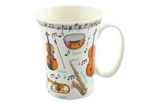 taza musical de porcelana