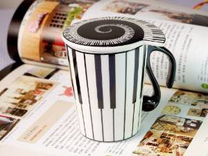 taza musical teclado