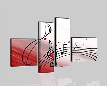 cuadro con notas musicales comprar