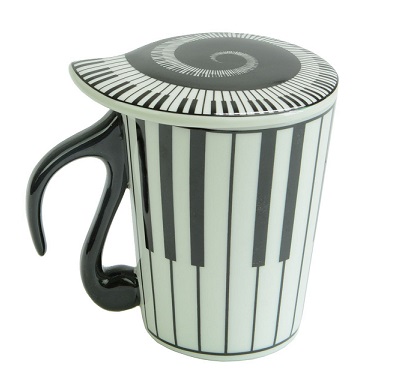 tazas con piano musical