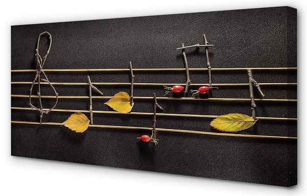 comprar pintura lienzo notas musicales precio barato online