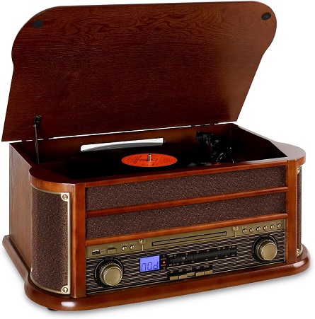 comprar tocadiscos vintage madera bluetooth precio barato online